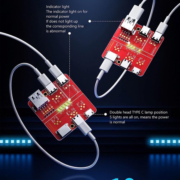 USB-kabeltester Data Wire Test Ladetestkort