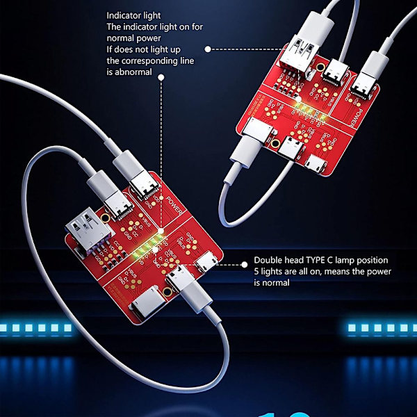 USB-kabeltester Data Wire Test Ladetestkort