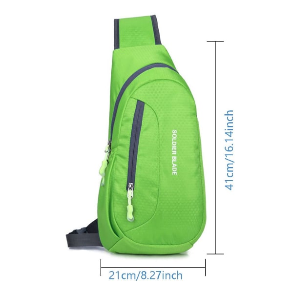 Bröstväska Pack Vattentät axelremsryggsäck grön