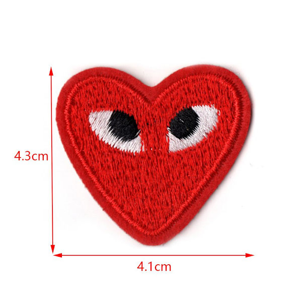 12 st/påse Heart Patch Broderi Patches 7 7 7