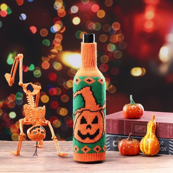 Halloween vinflaskedæksel Vinflaskehylster 1 1 1