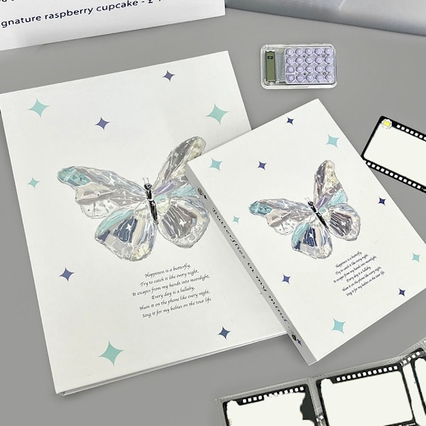 Butterfly A4/A5 Pärm Fotokortshållare A5WHITE BUTTERFLY WHITE A5White Butterfly