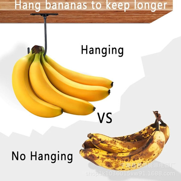 2 Stk Banankrog Bananhænger Bananholder