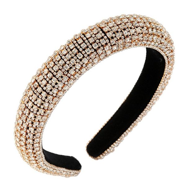 Rhinestone Pearl Haiband Wedding Headdress Full Crystal multicolor