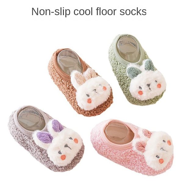 Toddler Halkfri mjuk sula strumpor COFFEE M COFFEE M
