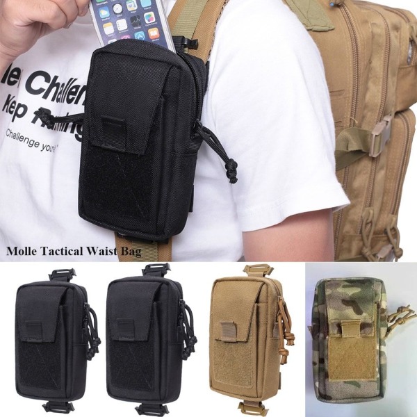 Molle Tactical Laukku Vyötärölaukku KHAKI Khaki