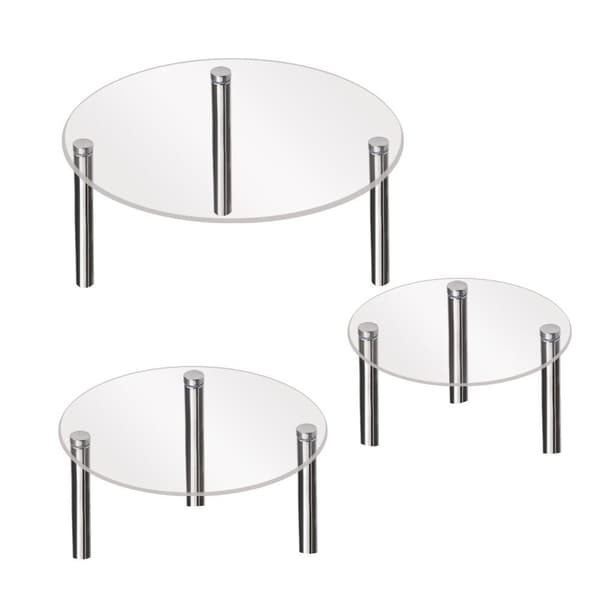 Härdat glas Display Stand Display Riser Stands Tårthållare