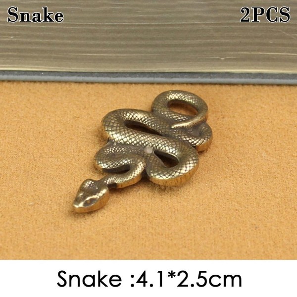 2kpl Härkä Ornamentti Veistos Kupari Miniatyyrit Figuurit SNAKE Snake