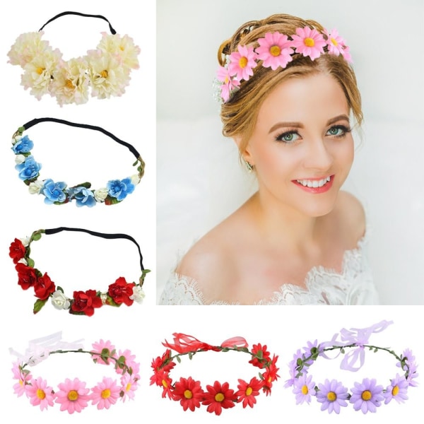 2/3 stk Flower Crown Bohemia Garland 8 8 8