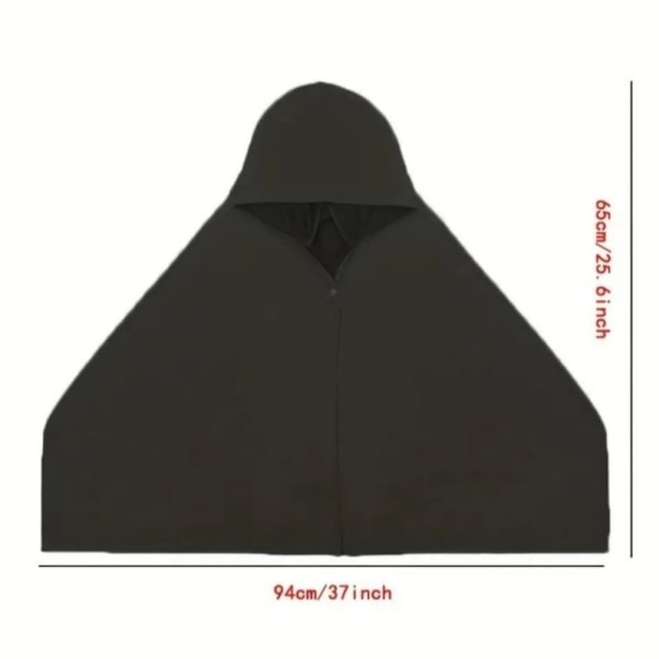 Snabbtorkande Poncho Poncho Badhandduk SVART black