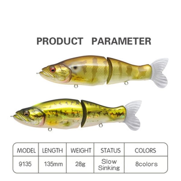 Multi Section -kalastusuhe Minnow Bait II I