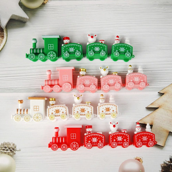 Joulujunat Xmas Wooden Train GREEN green