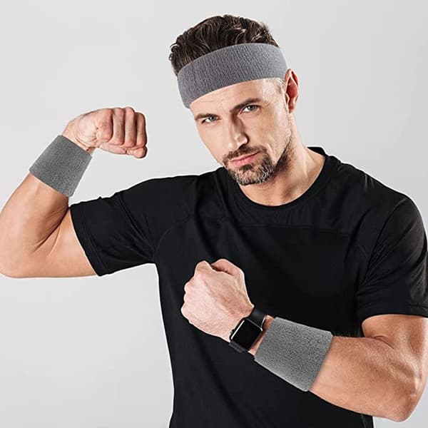 1 sæt Wrist Wraps Armbånd GRÅ Grey