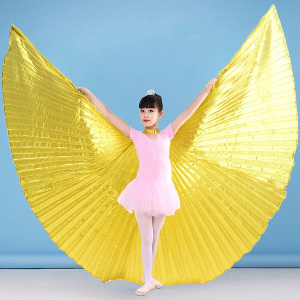Belly Dance Wings Isis Wings GULD ÖPPEN ÖPPEN Gold Open-Open