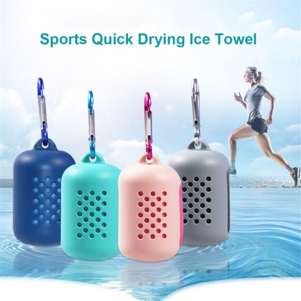 Kall sporthandduk Fitness Cool handduk GRÅ Gray