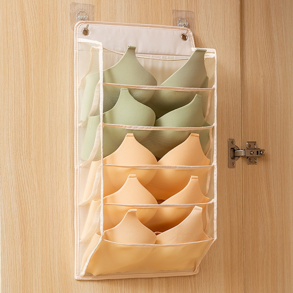 Hängande Organizer Väska Underkläder Förvaringsväska BEIGE FÖR BH FÖR beige for bra-for bra