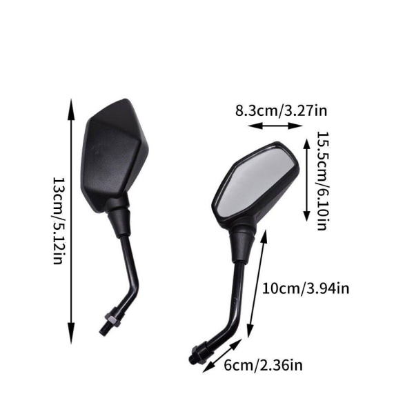 1 Par E Bike Mirror Motorcykel Backspegel Cykelspegel