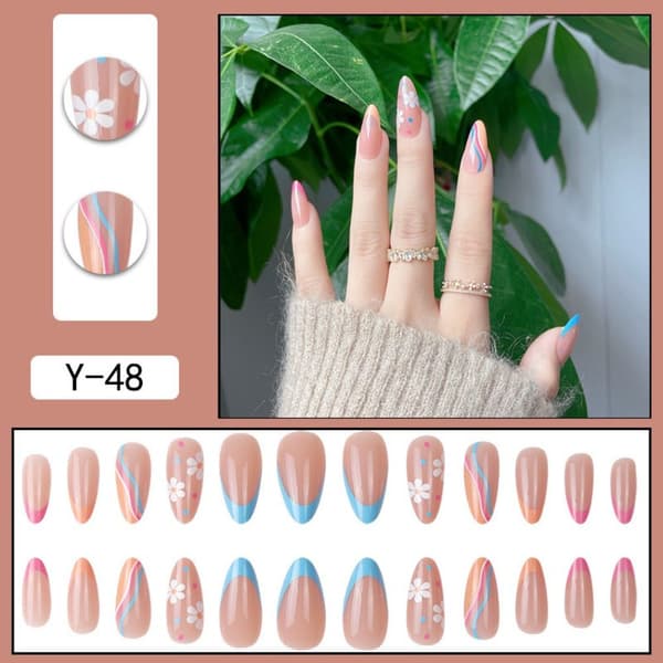 Almond Fake Nails False Nail 2 2 2
