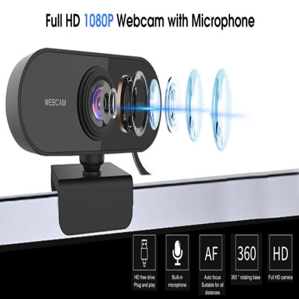 USB HD-webkamera innebygd mikrofon Smart 30fps webkamera