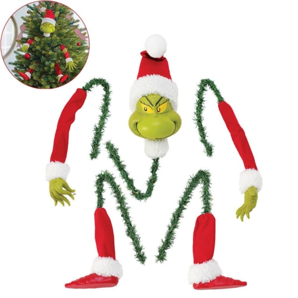 5 stk/sett Grinch dekorative figurer Ornament juletreholder