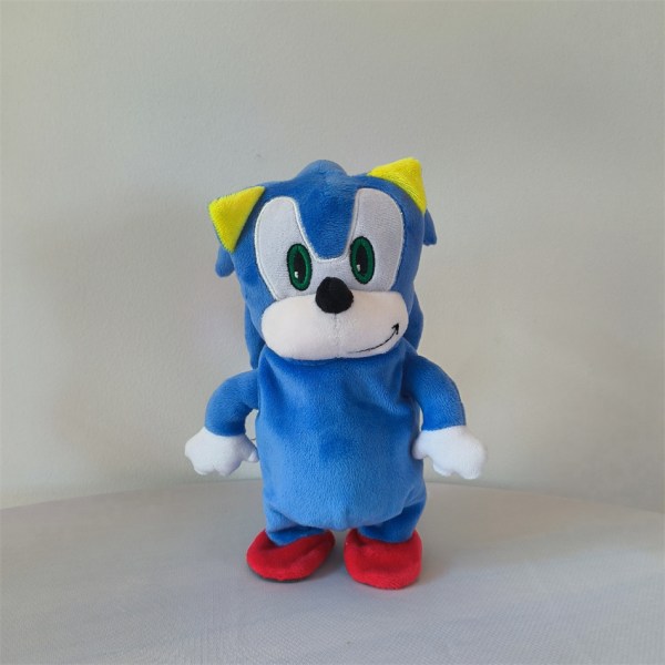 sonic walking inspelning sjungande igelkottsdocka blå