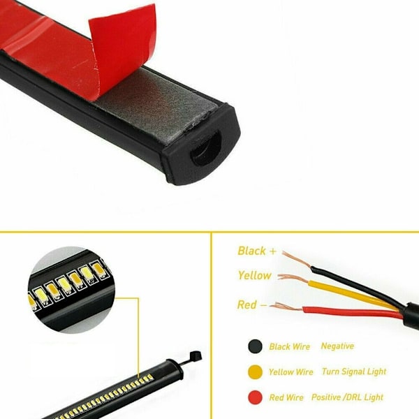 Motorsykkel Blinklys Tofarget 2 STK 2 STK 2PCS