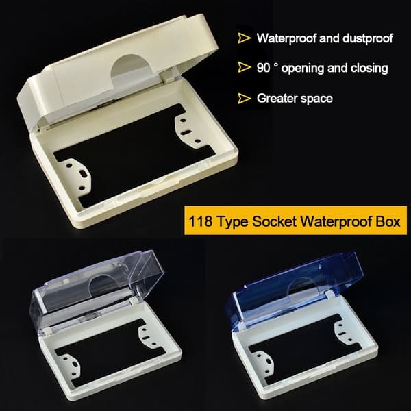 Switch Cover Sockel Vattentät Box VIT white