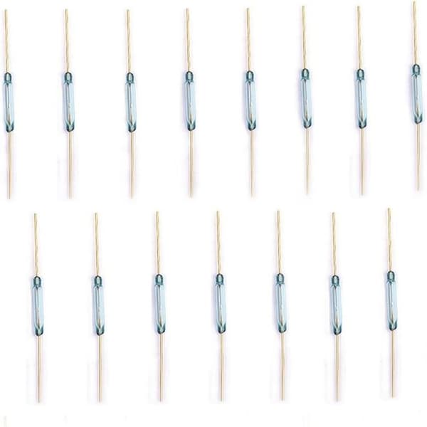 20 Styck Reed Switch Magnetic Induction Switch med förgylld ledning