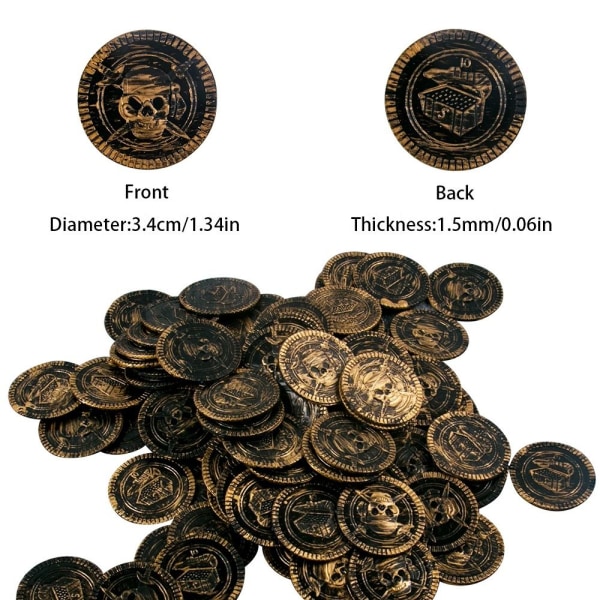 100 kpl Pirate Coins Treasure Coins PRONSSI PRONSSI bronze