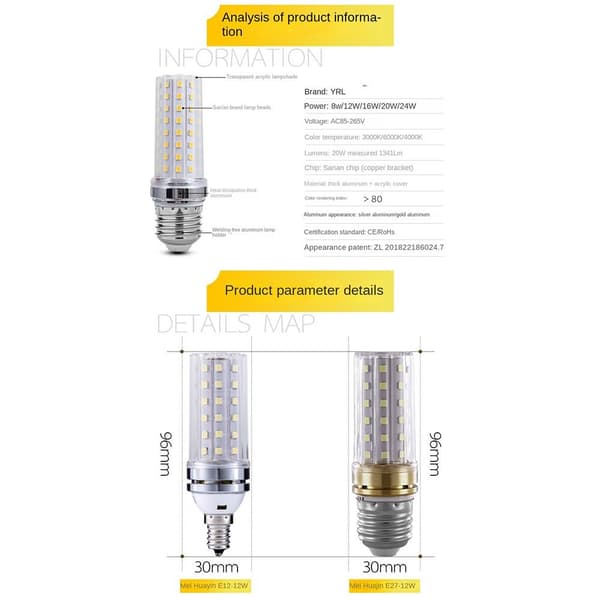 LED No Flicker Light E27-16W E27-16W E27-16W