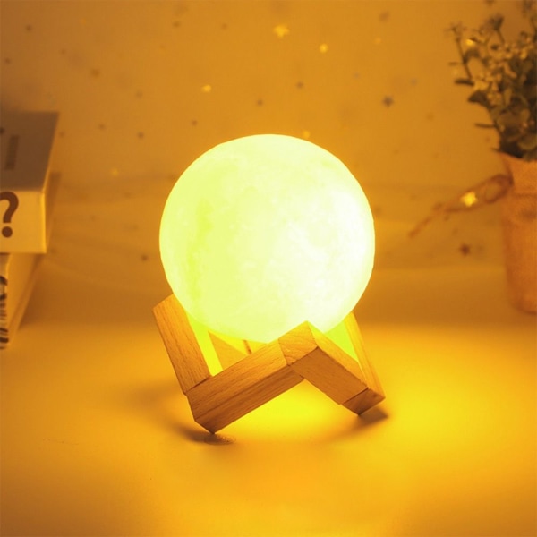 3D Månelampe LED Nattlys 8CM 8CM 8cm