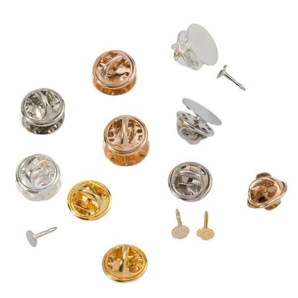 100 stk. låsende nålebagside, broche, SØLVHÆTTE silver cap-cap