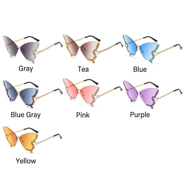 Purple Aurinkolasit Naisten Butterfly Aurinkolasit GREY GREY Gray