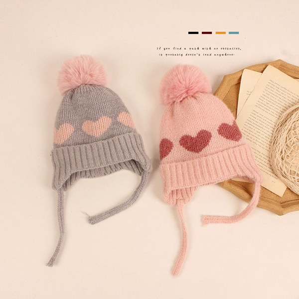 Stickad cap för barn ROSA Pink