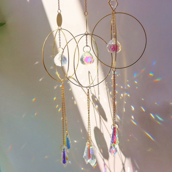 Sun Catcher Crystal Rainbow Prismer RUND RUND round