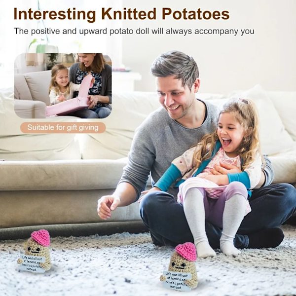 Rolig Positiv Potatis Stickad Potatisdocka 3 3 3