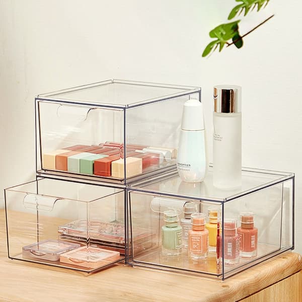 Stapelbar Makeup Organizer Förvaringslåda 2 2 2