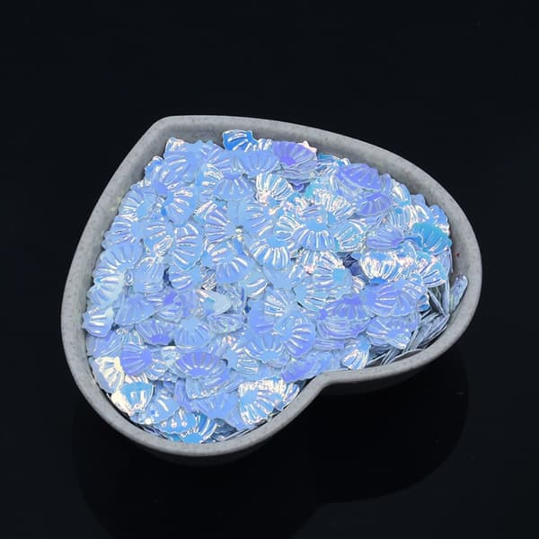100g/Pakke Iridescent Shining Shell Shell Paljetter BLÅ BLÅ Blue