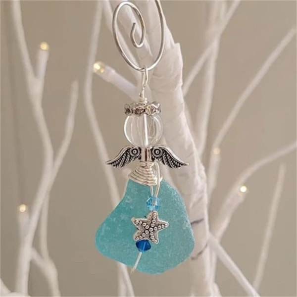 Sea Glass Juletre Ornament Sea Glass Krystall dekorasjon 1