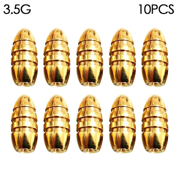 10 stk/parti Kobber Fiskebly fald Messing 3,5G 3,5G 3.5G