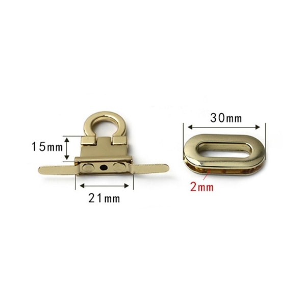 Turn Lock Twist -lukot GOLD 2KPL 2KPL gold 2pcs-2pcs