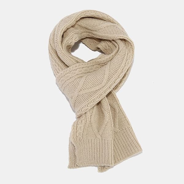 Mössa Scarf Handskar Set Stickad cap GRÅ GREY