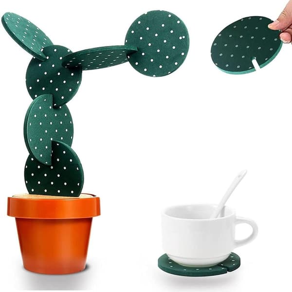 7 stk Cactus Coasters Morsomme Coasters Cactus Cactus Creative