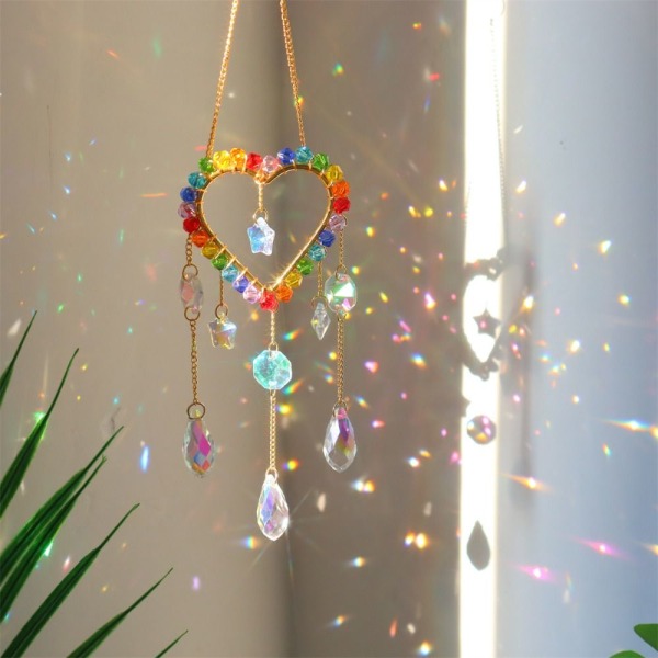 Crystal Sun Catchers Rainbow Prisms Pendant STAR STAR