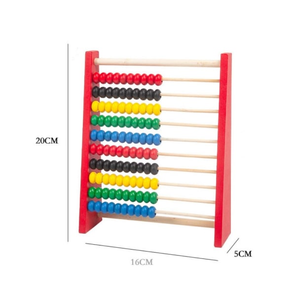 Puinen Abacus Laskentahelmi RED-S RED-S Red-S