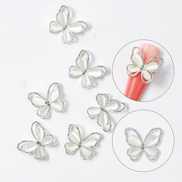 3D Nail Art Manikyr Dekor SILVER SILVER