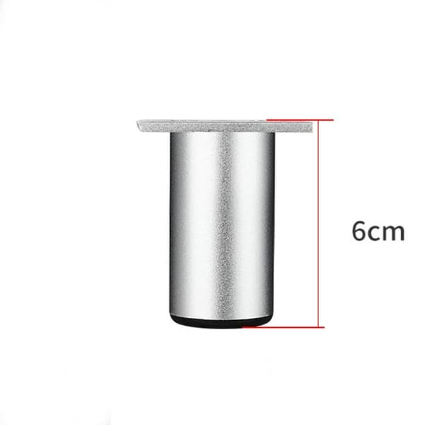 4 st/set Metallben Möbelben SILVER 6CM Silver 6cm