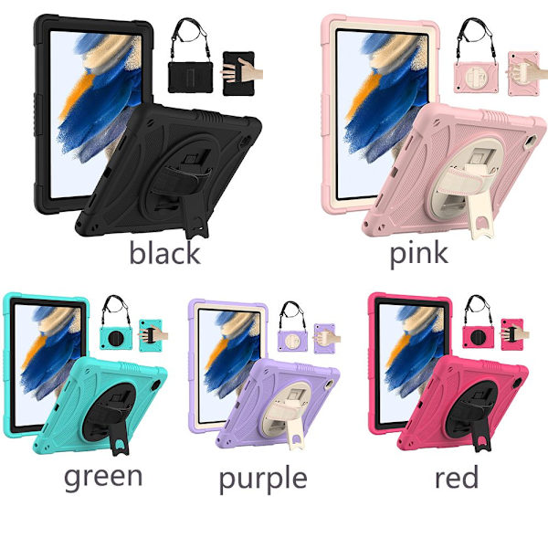 360 roterende beskyttelsesveske til Samsung Galaxy Tab A8 SVART black