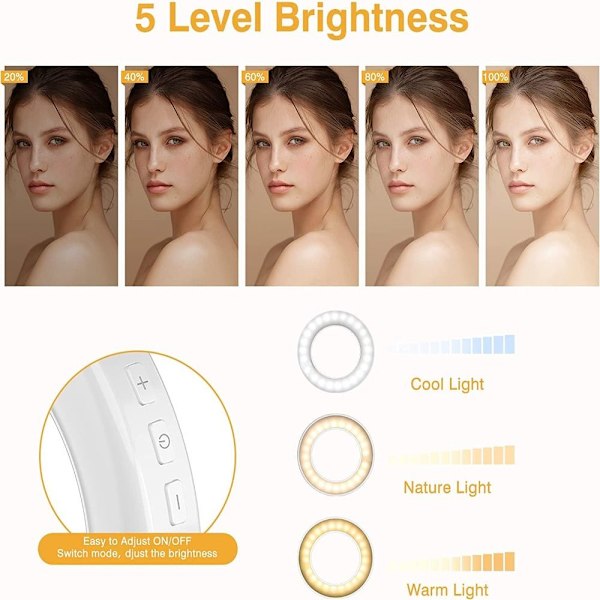 Clip on Ring Light Flash Lens Light Selfie Ring Beauty