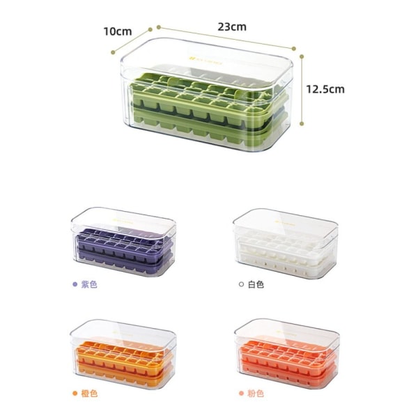 Ice Cube Bakke Ice Cube Maker Form GRØN 32 GRIDS 32 GRIDS Green 32 Grids-32 Grids